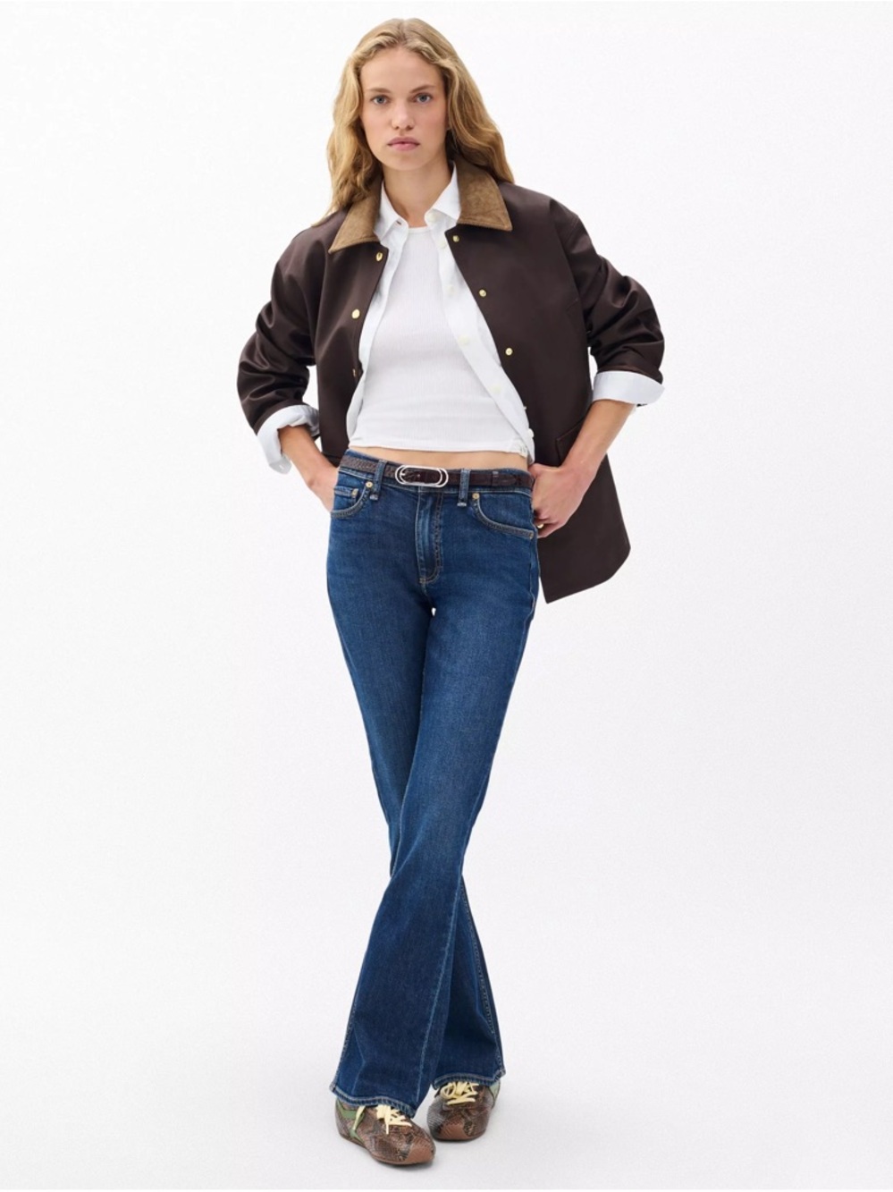 Rag & Bone The Peyton Mid Rise Bootcut Jeans Dark Wash Stretch Denim NWT Size 24 - Picture 9 of 9